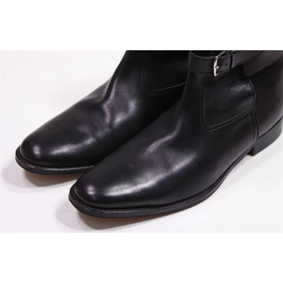 Hermes Mens Black Jodphur Leather Boots Eu 43.5 - US 10.5 +Box - Picture 4 of 12